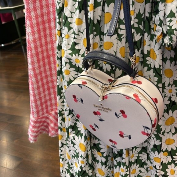 Kate Spade Love Shack Cherry Heart Crossbody Cream Multi - Picture 7 of 16
